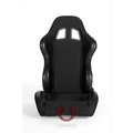 Cipher Cipher CPA1025 Black Cloth Universal Racing Seats; Sold as a Pair CPA1025FBK